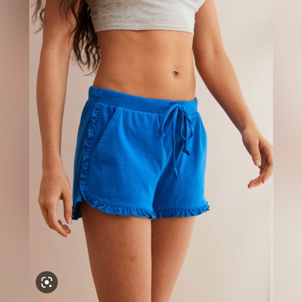 Aerie Real Soft Ruffle Hem Short - Blue